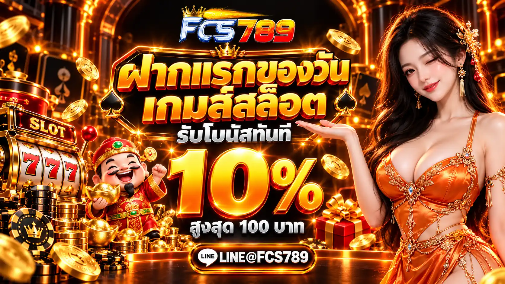 FCS789 ล่าแต้มสล็อตออนไลน์ ปั่นเกมบวกแตกมันส์ เทิร์นต่ำถอนไวขึ้น
